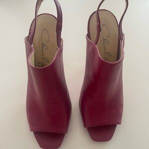 Charles David pink leather heels